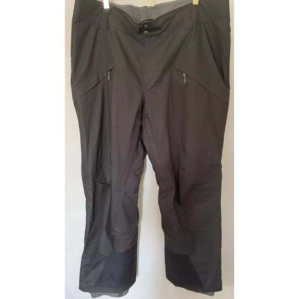 Patagonia Snow Pants Men's 2XL Black Straight Leg Zip Pockets Wintergear Outdoor